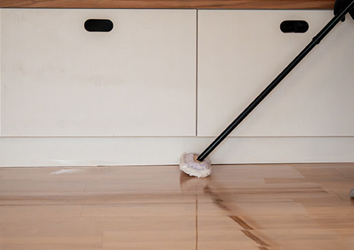 Applying Cabot's Floor Polish